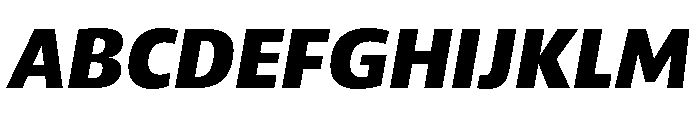 ParcloSans BoldItalic Font UPPERCASE