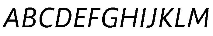 ParcloSans Italic Font UPPERCASE