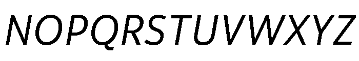 ParcloSans Italic Font UPPERCASE