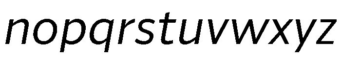 ParcloSans Italic Font LOWERCASE