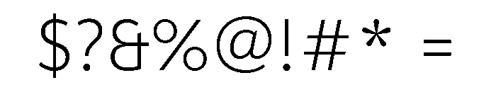 ParcloSans Light Font OTHER CHARS