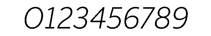 ParcloSans LightItalic Font OTHER CHARS
