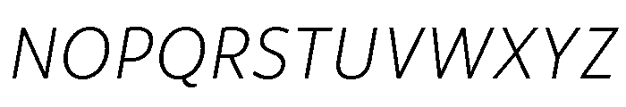ParcloSans LightItalic Font UPPERCASE