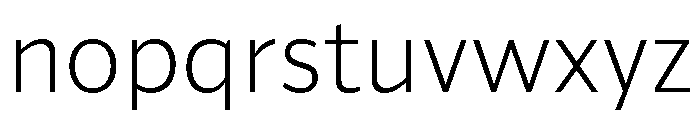ParcloSans Light Font LOWERCASE