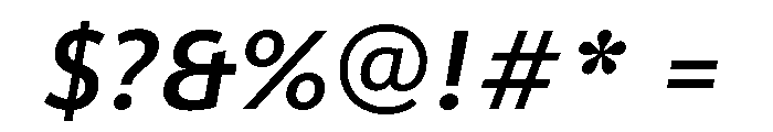 ParcloSans MediumItalic Font OTHER CHARS