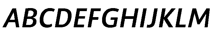 ParcloSans MediumItalic Font UPPERCASE