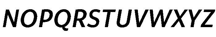 ParcloSans MediumItalic Font UPPERCASE
