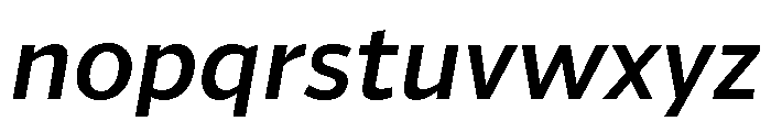 ParcloSans MediumItalic Font LOWERCASE