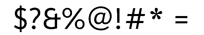 ParcloSans Regular Font OTHER CHARS