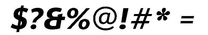 ParcloSans SemiBoldItalic Font OTHER CHARS