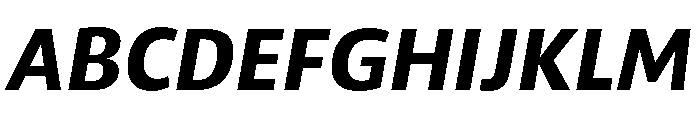 ParcloSans SemiBoldItalic Font UPPERCASE