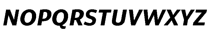 ParcloSans SemiBoldItalic Font UPPERCASE