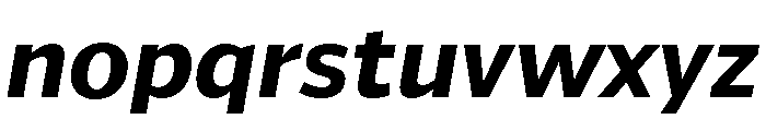 ParcloSans SemiBoldItalic Font LOWERCASE