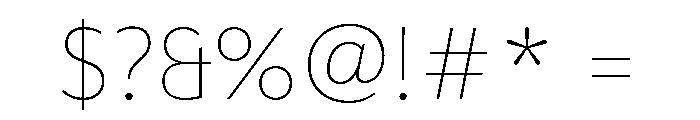 ParcloSans Thin Font OTHER CHARS