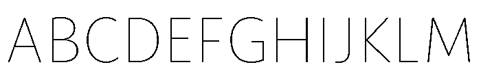 ParcloSans Thin Font UPPERCASE