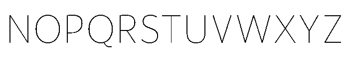ParcloSans Thin Font UPPERCASE