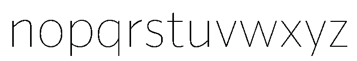 ParcloSans Thin Font LOWERCASE