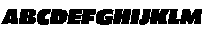 ParcloSans UltraItalic Font UPPERCASE