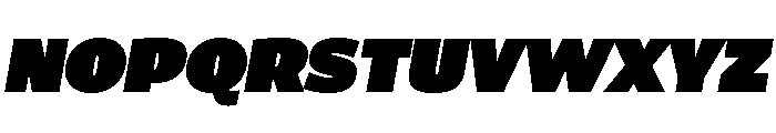 ParcloSans UltraItalic Font UPPERCASE