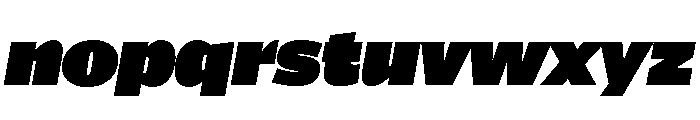 ParcloSans UltraItalic Font LOWERCASE