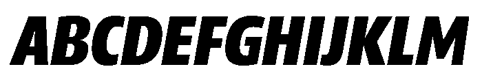 ParcloSansCondensed BlackItalic Font UPPERCASE