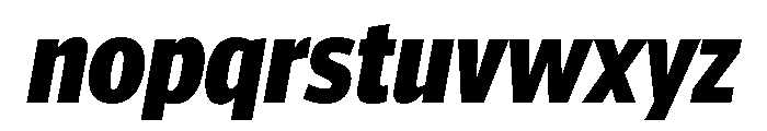 ParcloSansCondensed BlackItalic Font LOWERCASE