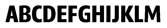 ParcloSansCondensed Bold Font UPPERCASE