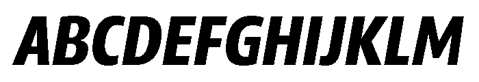 ParcloSansCondensed BoldItalic Font UPPERCASE