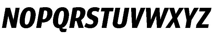 ParcloSansCondensed BoldItalic Font UPPERCASE