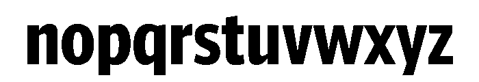 ParcloSansCondensed Bold Font LOWERCASE