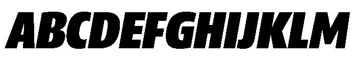 ParcloSansCondensed ExtraBlackItalic Font UPPERCASE