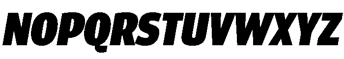 ParcloSansCondensed ExtraBlackItalic Font UPPERCASE
