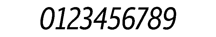 ParcloSansCondensed Italic Font OTHER CHARS