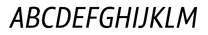 ParcloSansCondensed Italic Font UPPERCASE