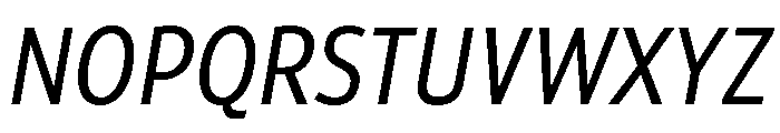 ParcloSansCondensed Italic Font UPPERCASE