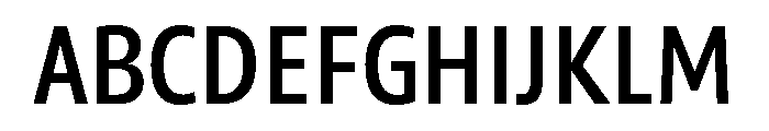 ParcloSansCondensed Medium Font UPPERCASE