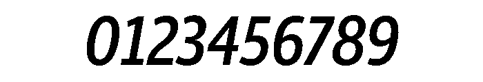 ParcloSansCondensed MediumItalic Font OTHER CHARS