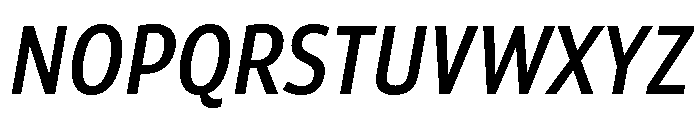 ParcloSansCondensed MediumItalic Font UPPERCASE