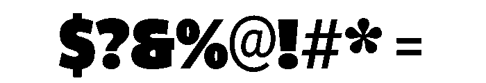 ParcloSansCondensed Ultra Font OTHER CHARS
