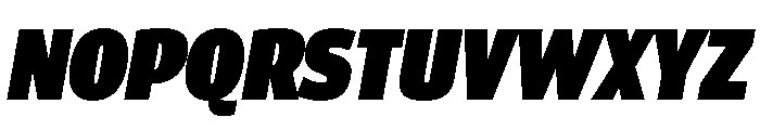 ParcloSansCondensed UltraItalic Font UPPERCASE