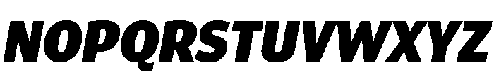 ParcloSansNarrow BlackItalic Font UPPERCASE