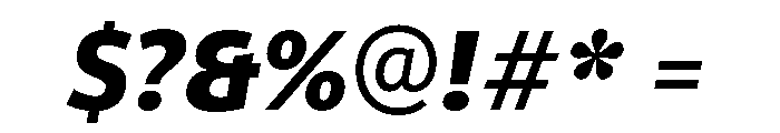 ParcloSansNarrow BoldItalic Font OTHER CHARS