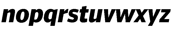 ParcloSansNarrow BoldItalic Font LOWERCASE