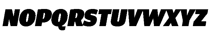ParcloSansNarrow ExtraBlackItalic Font UPPERCASE