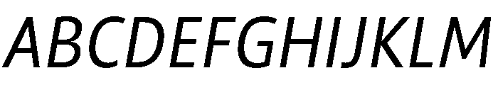 ParcloSansNarrow Italic Font UPPERCASE