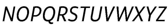 ParcloSansNarrow Italic Font UPPERCASE