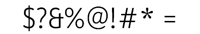 ParcloSansNarrow Light Font OTHER CHARS