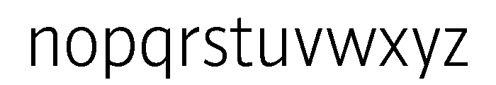 ParcloSansNarrow Light Font LOWERCASE