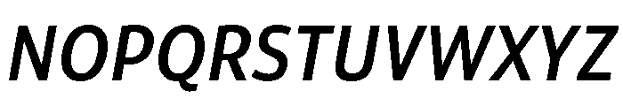 ParcloSansNarrow MediumItalic Font UPPERCASE