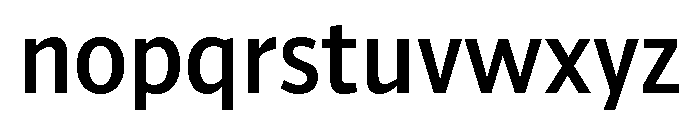 ParcloSansNarrow Medium Font LOWERCASE